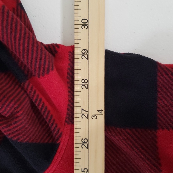 Natural Reflections Long Sleeve Fleece Button Up Shirt Women 2X Red Black Plaid - Picture 5 of 8